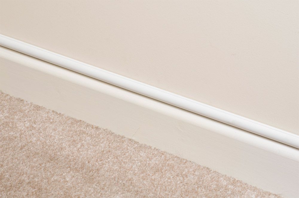 D-Line Half Round Micro Cable Trunking / ducting 20mm x 10mm x 2m white