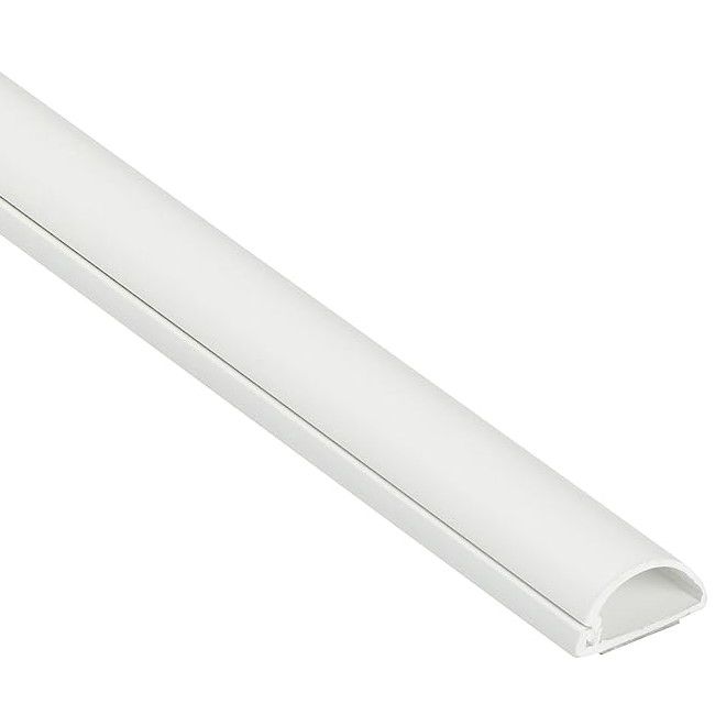 D-Line Half Round Micro Cable Trunking / ducting 20mm x 10mm x 2m white