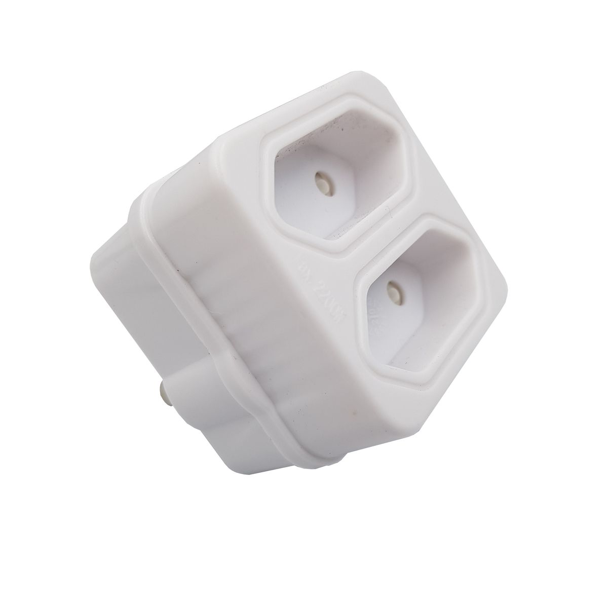 Plug Adaptor: 2 way 2 X 5A 2 pin / Euro Adaptor
