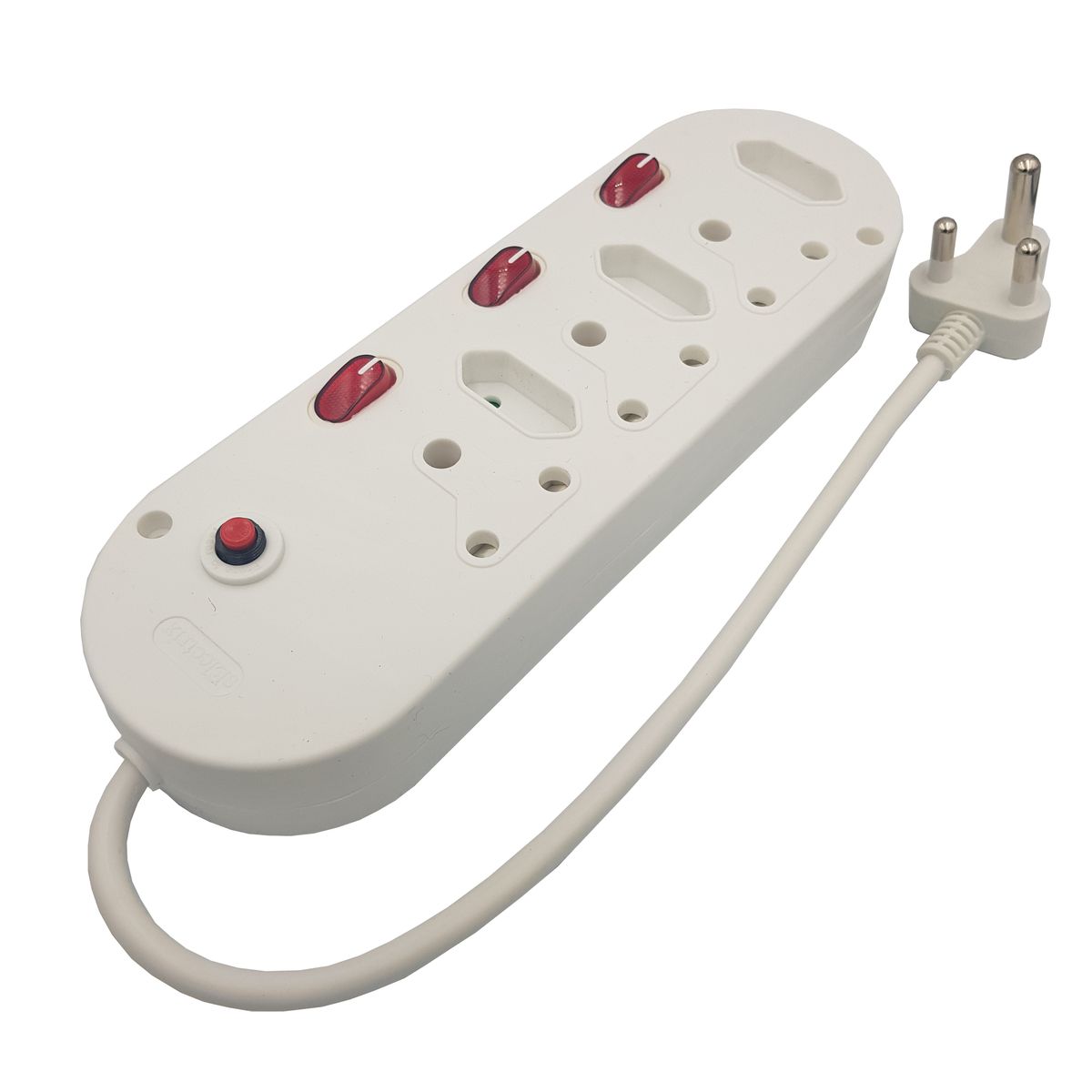 Switched Multi Plug 3x16A, 3x5A, 0.3m Cord, Overload Protection (E 14c)