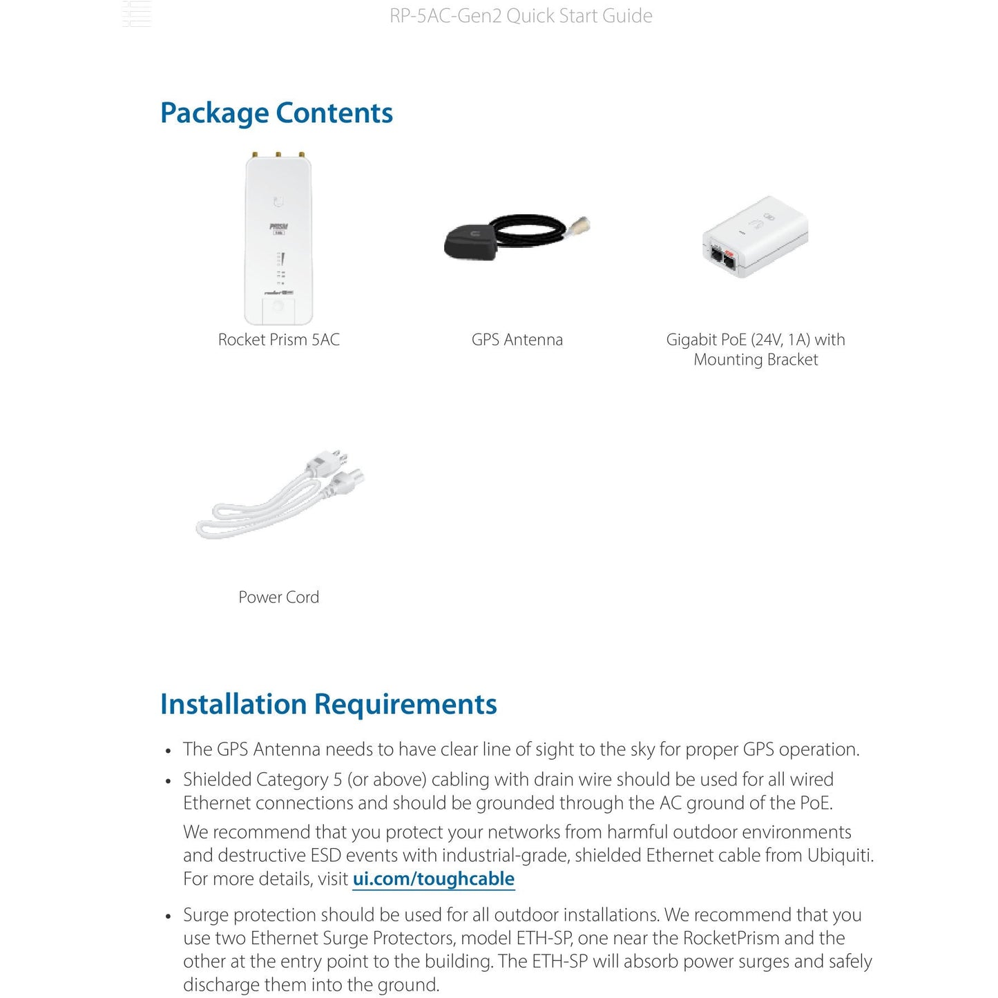 Ubiquiti UISP airMAX Rocket Prism AC 5GHz Radio | RP-5AC-Gen2