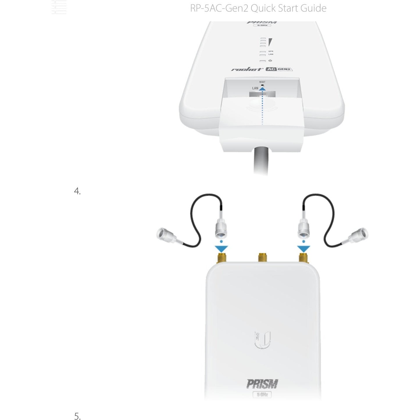 Ubiquiti UISP airMAX Rocket Prism AC 5GHz Radio | RP-5AC-Gen2
