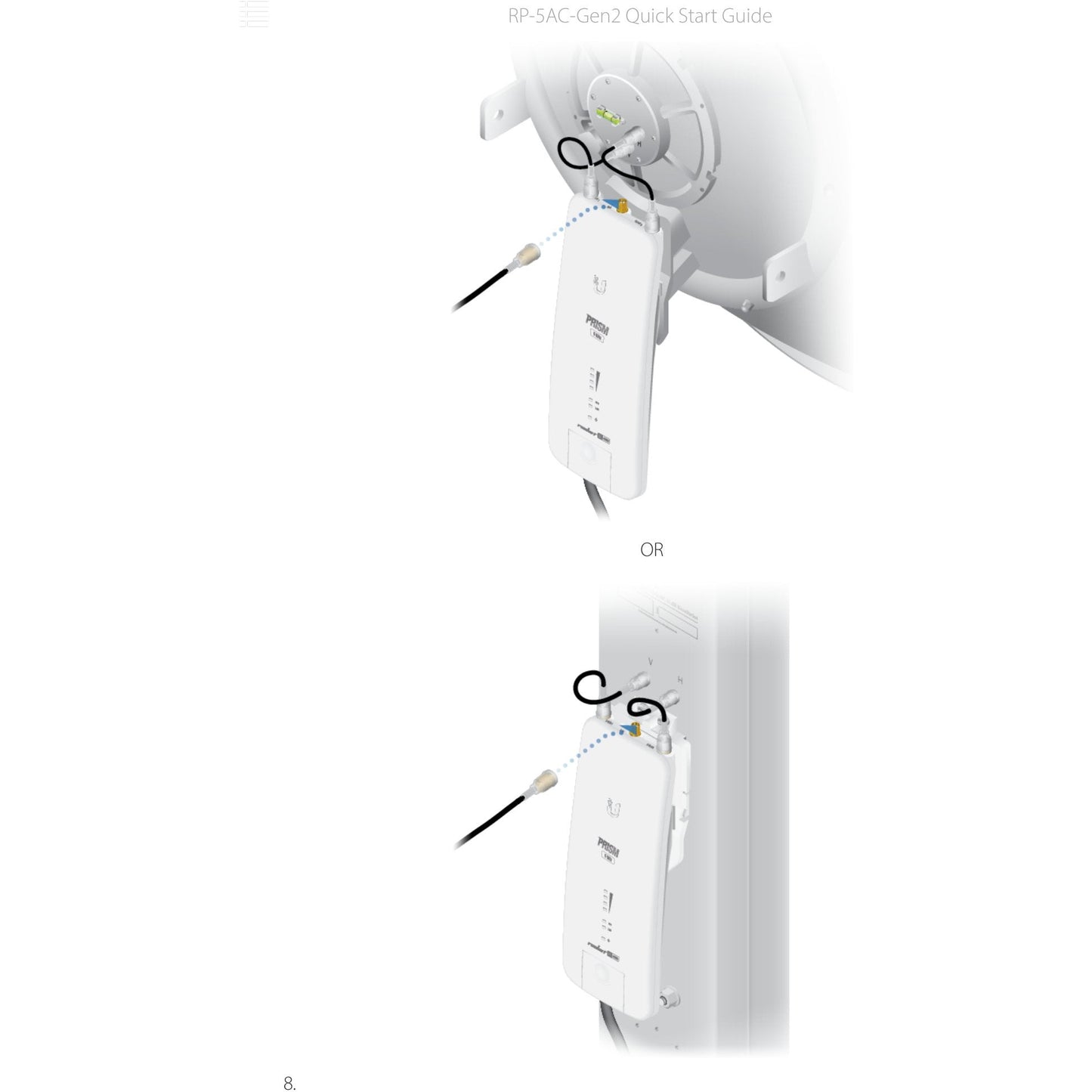 Ubiquiti UISP airMAX Rocket Prism AC 5GHz Radio | RP-5AC-Gen2