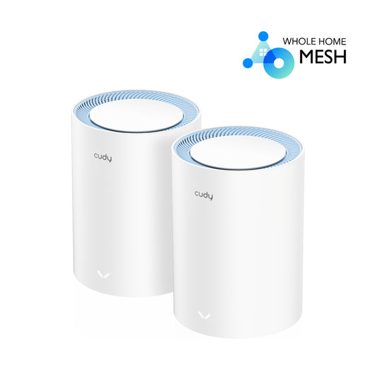 Cudy: AC1200 Dual Band Whole Home Wi-Fi Mesh Router System, Model: M1200 2-pack