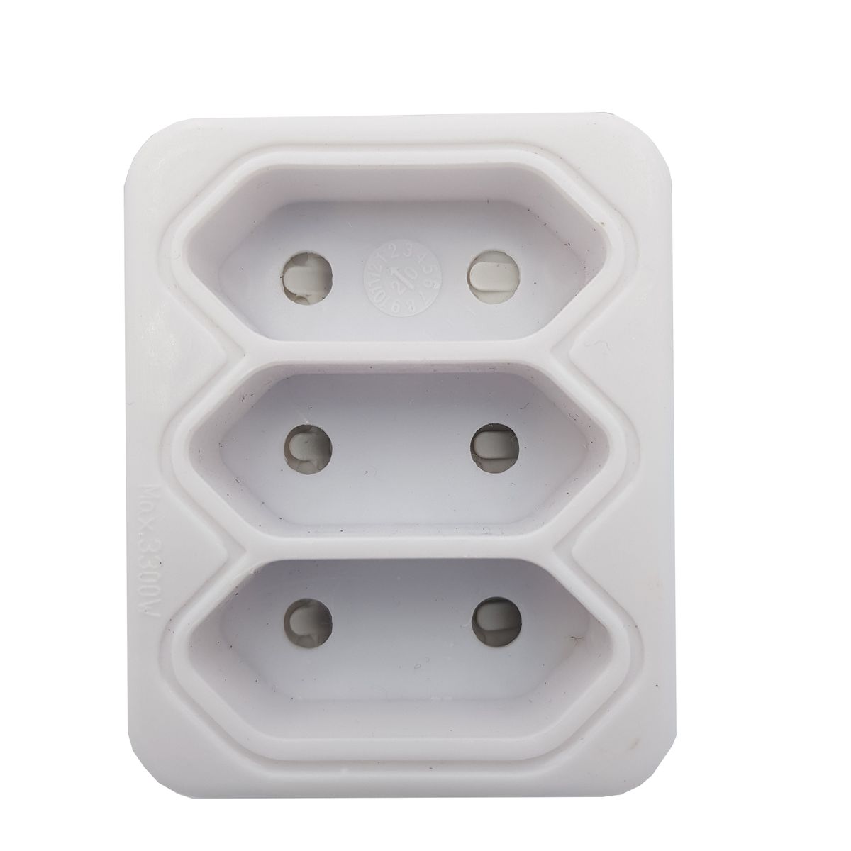 Plug Adaptor: 3 way 3 X 5A 2 pin / Euro Adaptor