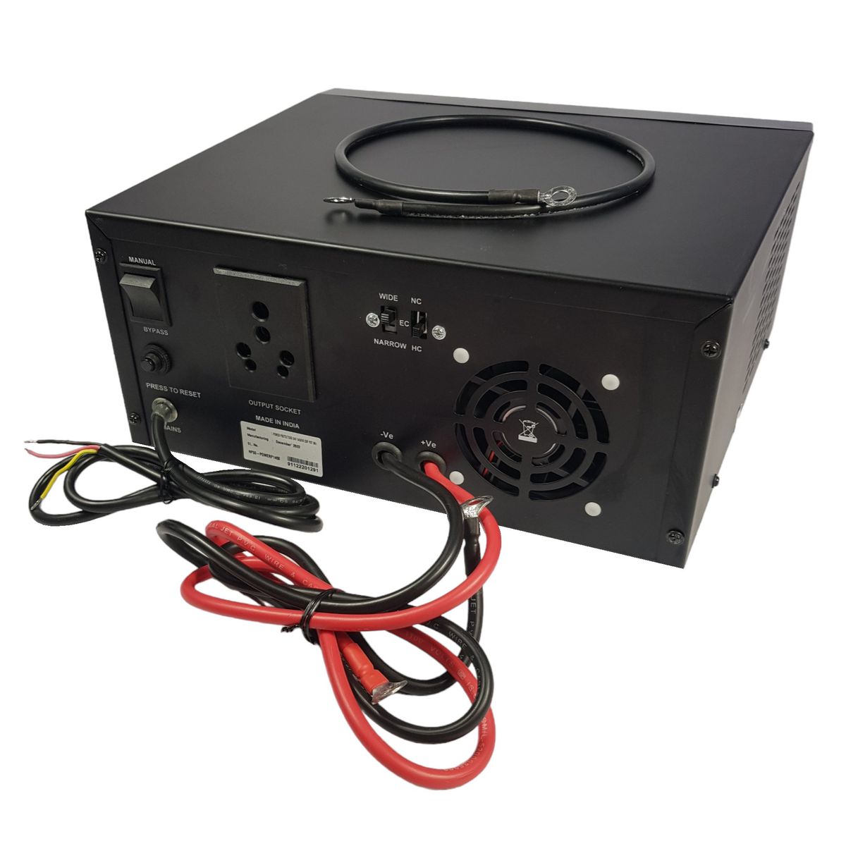 24V Pure Sine Inverter / UPS 1,450VA, 1,200W: Black