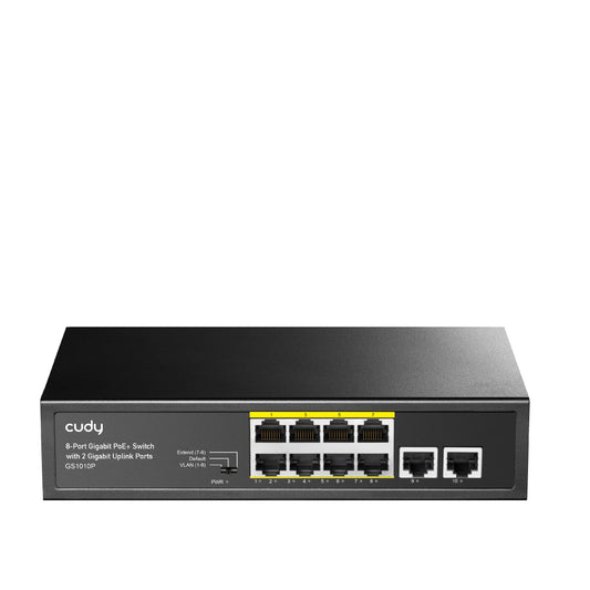 Cudy 10 Port Gigabit 8 PoE 100W PoE Switch | GS1010P