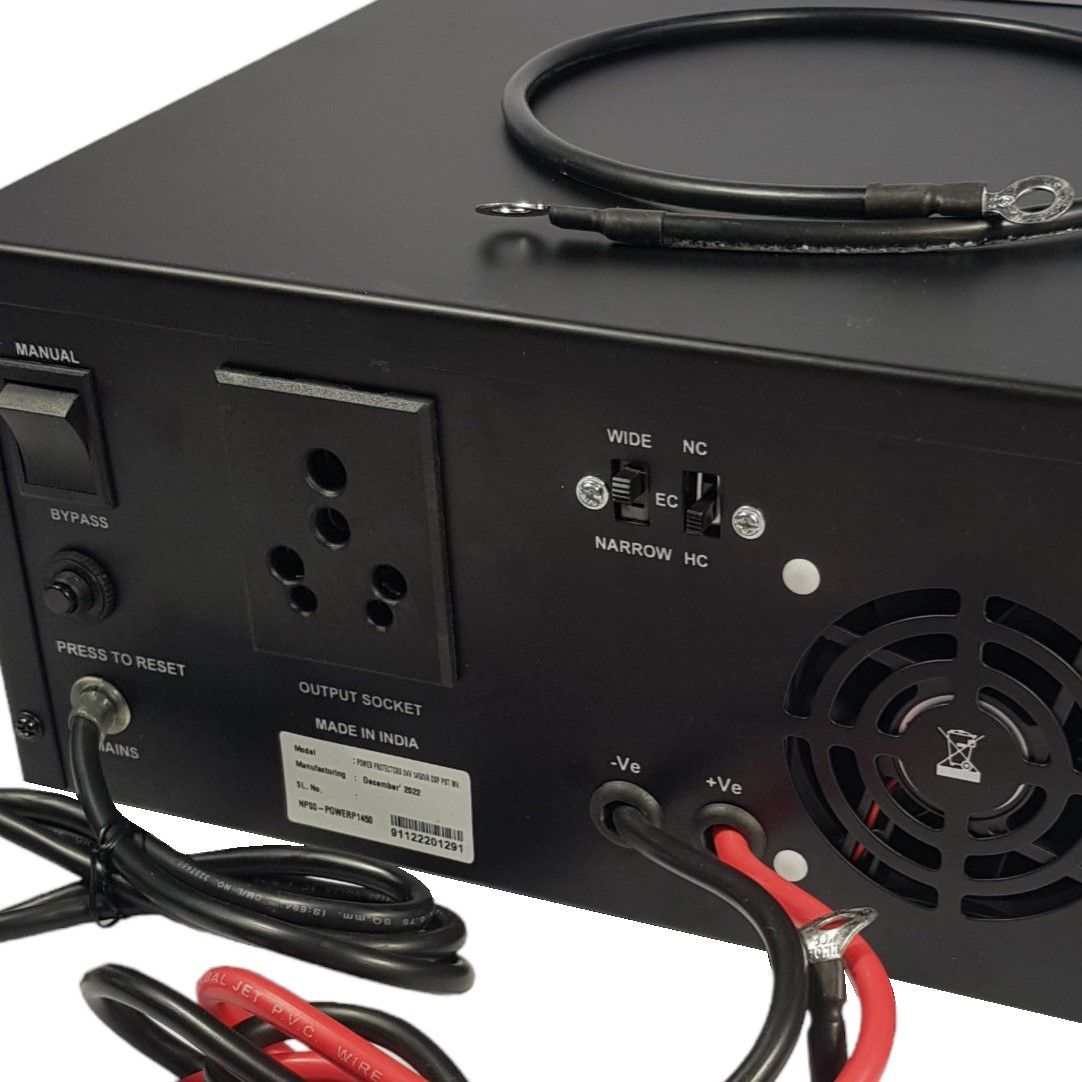 24V Pure Sine Inverter / UPS 1,450VA, 1,200W: Black
