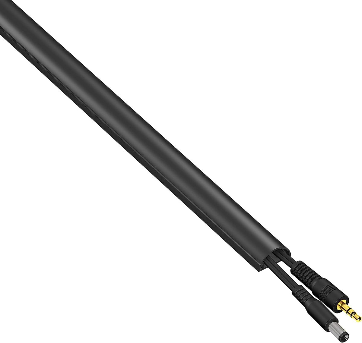 D-Line Half Round Micro Cable Trunking / ducting 20mm x 10mm x 2m: BLACK