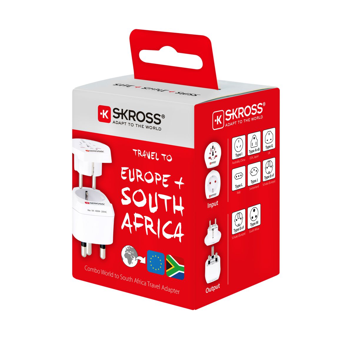 SKROSS: Travel Adapter: The world to South Africa and Europe