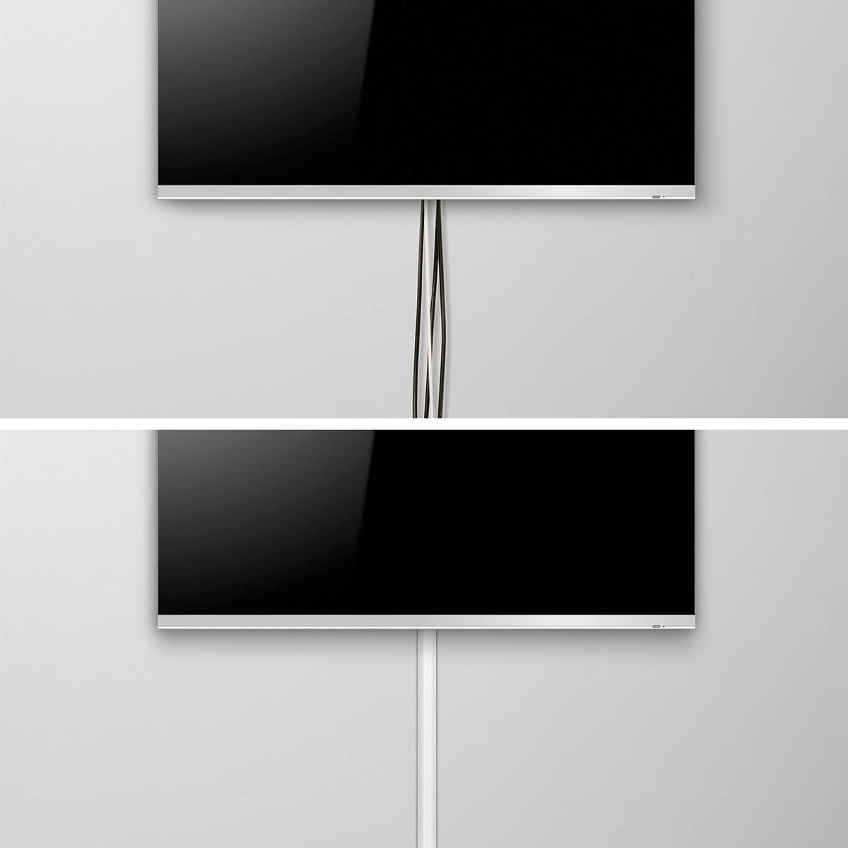 D-Line: Half Round White Cable Management Trunking - 30mm x 15mm x 2m