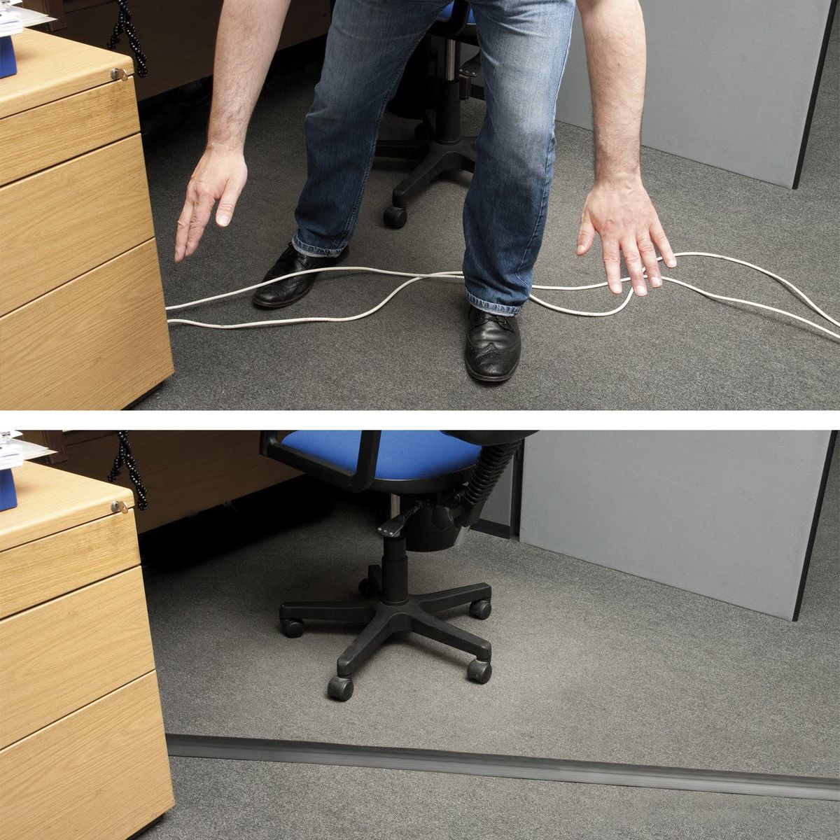 D-Line: 1.8m Floor Cable Cover / Protector, Black