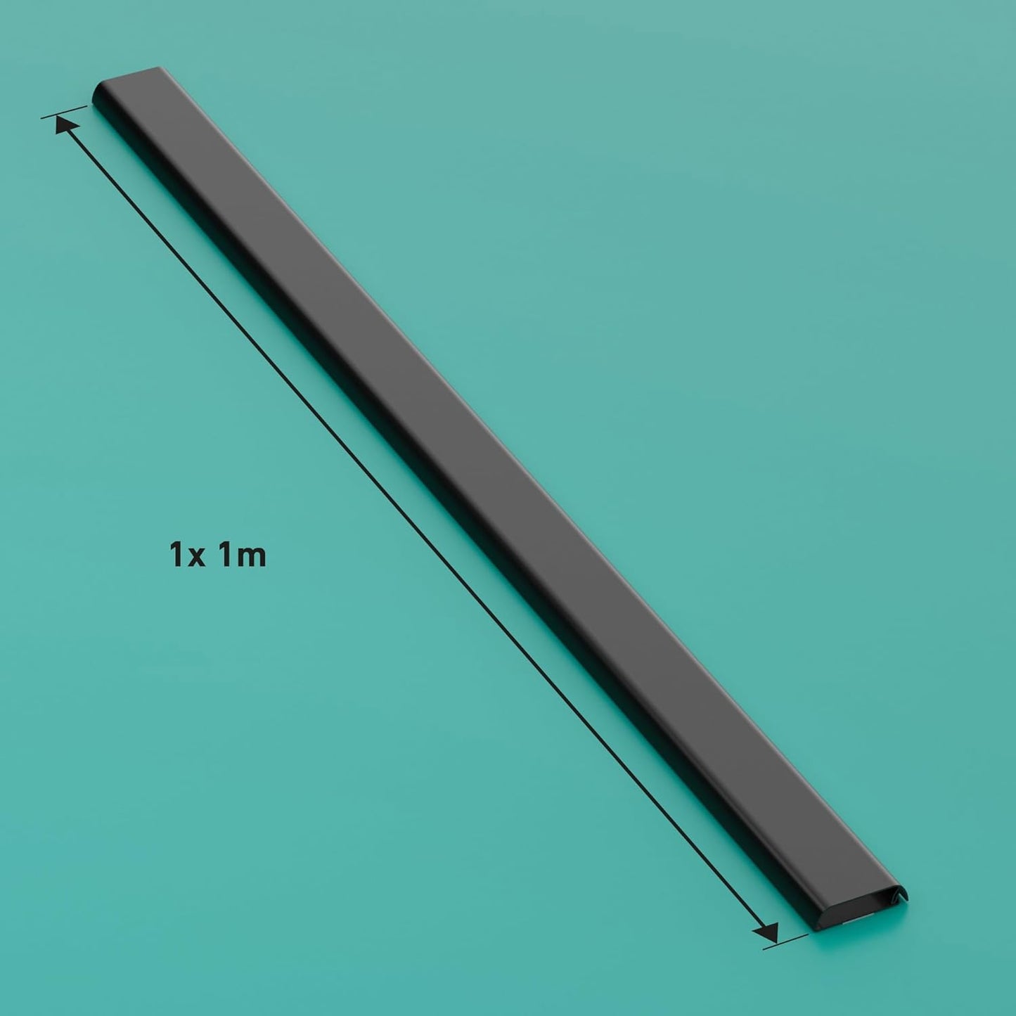 D-Line: TV Cable Management Trunking 60x15mm x 1m: Black