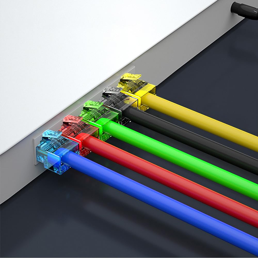 EZ Pass Through Cat6 RJ45 Connectors (50 in a pack) Multi Colour
