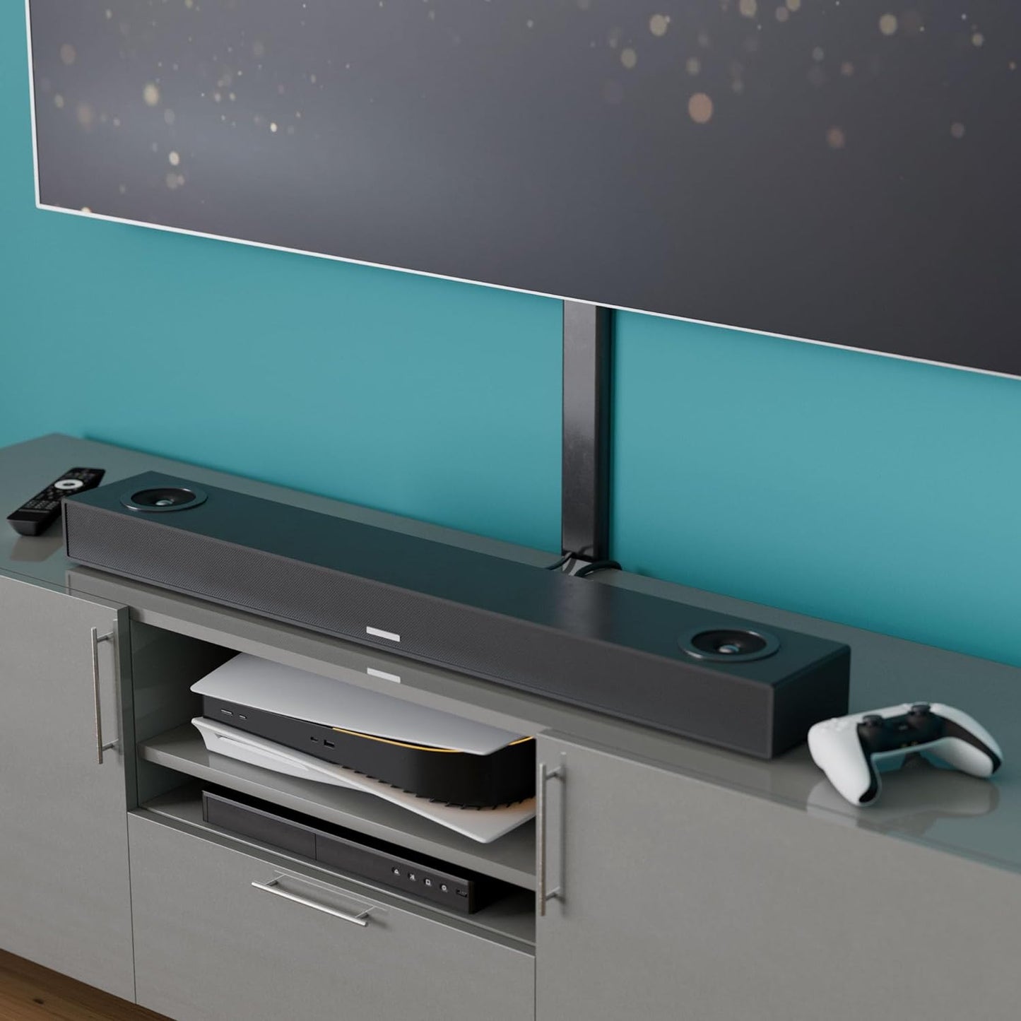 D-Line: TV Cable Management Trunking 60x15mm x 1m: Black