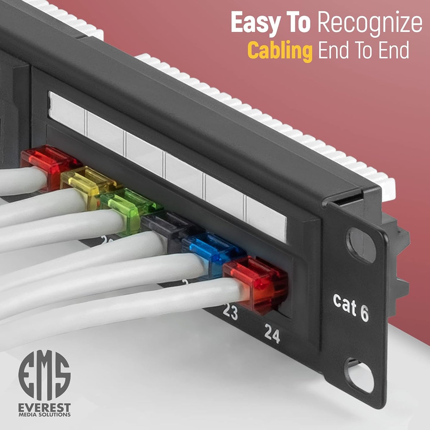 EZ Pass Through Cat6 RJ45 Connectors (50 in a pack) Multi Colour