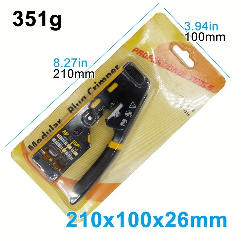 EZ Pass-through: RJ45 Network Cable Crimp Tool: Cat5e / CAT6 / RJ45 /RJ11