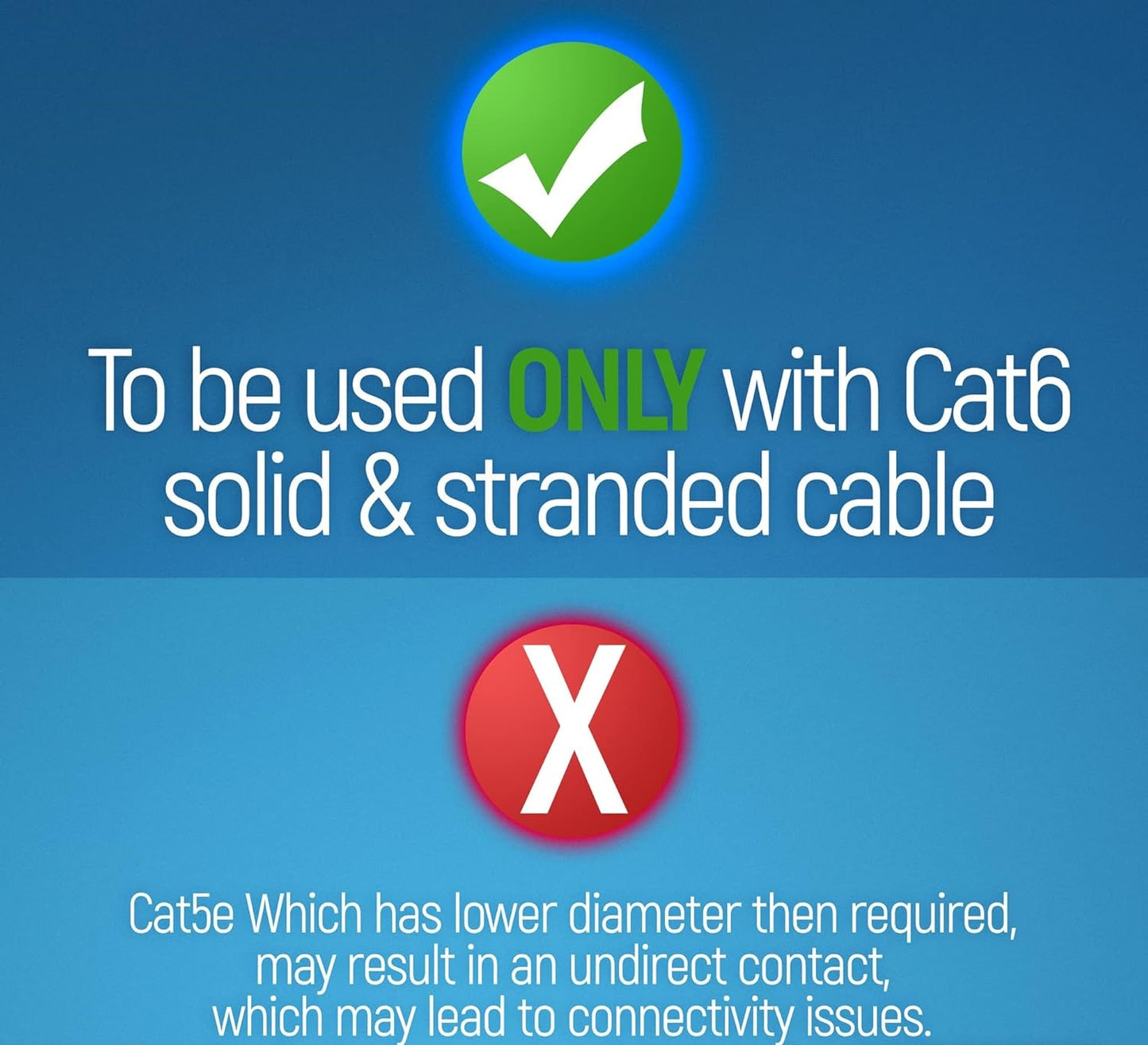 EZ Pass Through Cat6 RJ45 Connectors (50 in a pack) Multi Colour