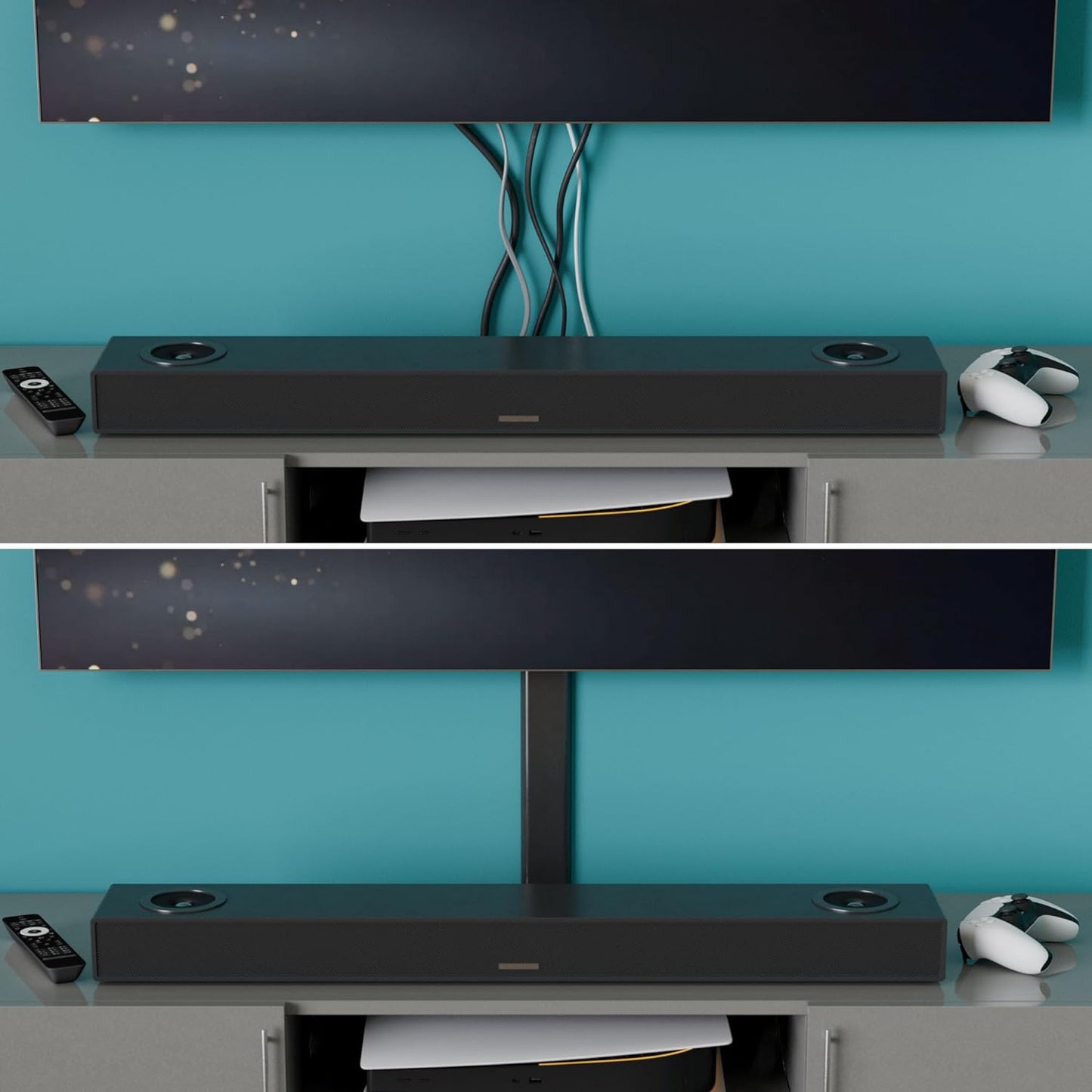 D-Line: TV Cable Management Trunking 60x15mm x 1m: Black