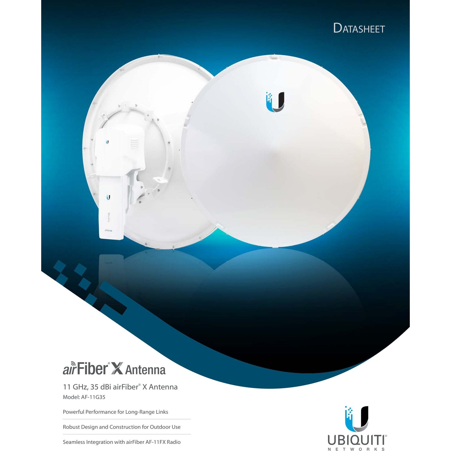 Ubiquiti UISP airFiber 11GHz Dish Radio and Duplexer Kit | AF11-Complete-LB
