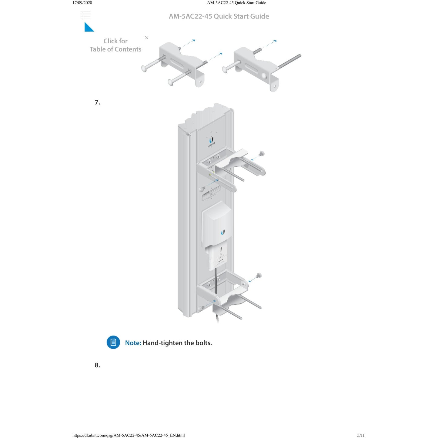 Ubiquiti UISP airMAX AC 5GHz 22dBi 45° Sector Antenna | AM-5AC22-45