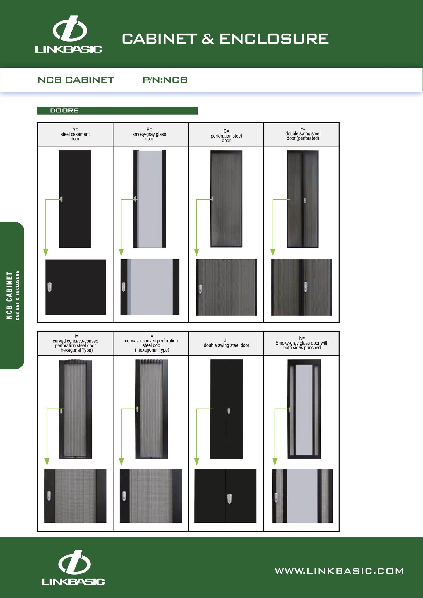 Linkbasic 42U 1M Deep Network Cabinet. 4 Fans & 3 Shelves