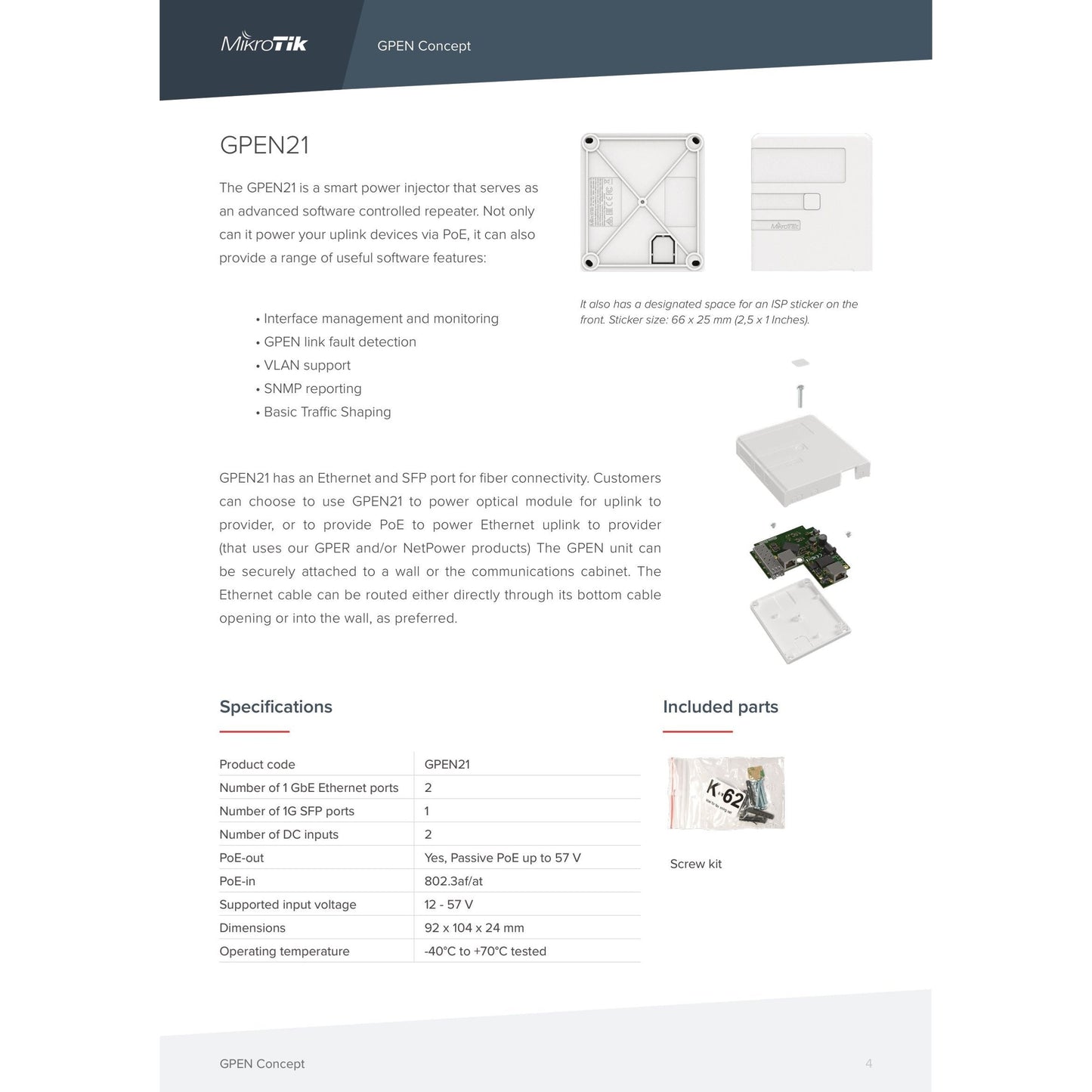 MikroTik Gigabit Passive Ethernet Repeater | GPeR