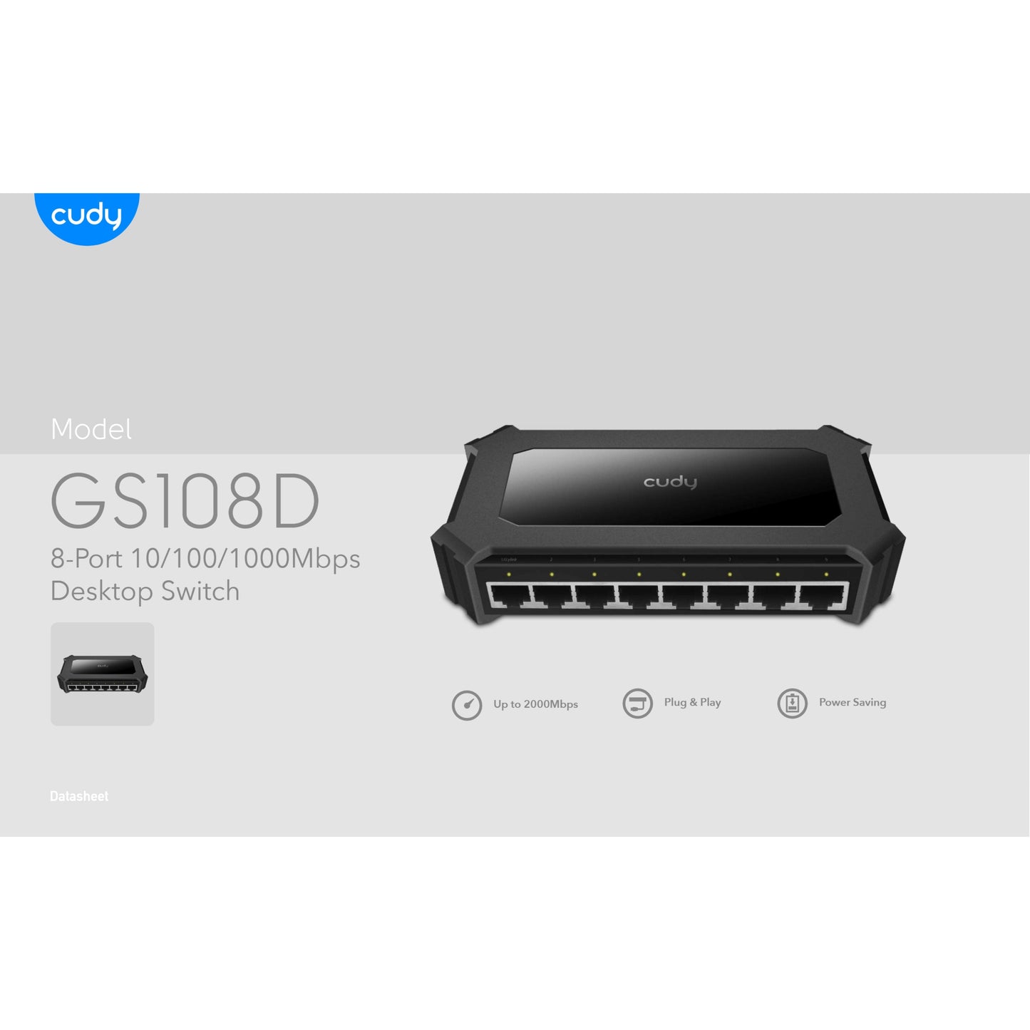 Cudy 8 Port Gigabit Desktop Switch | GS108D