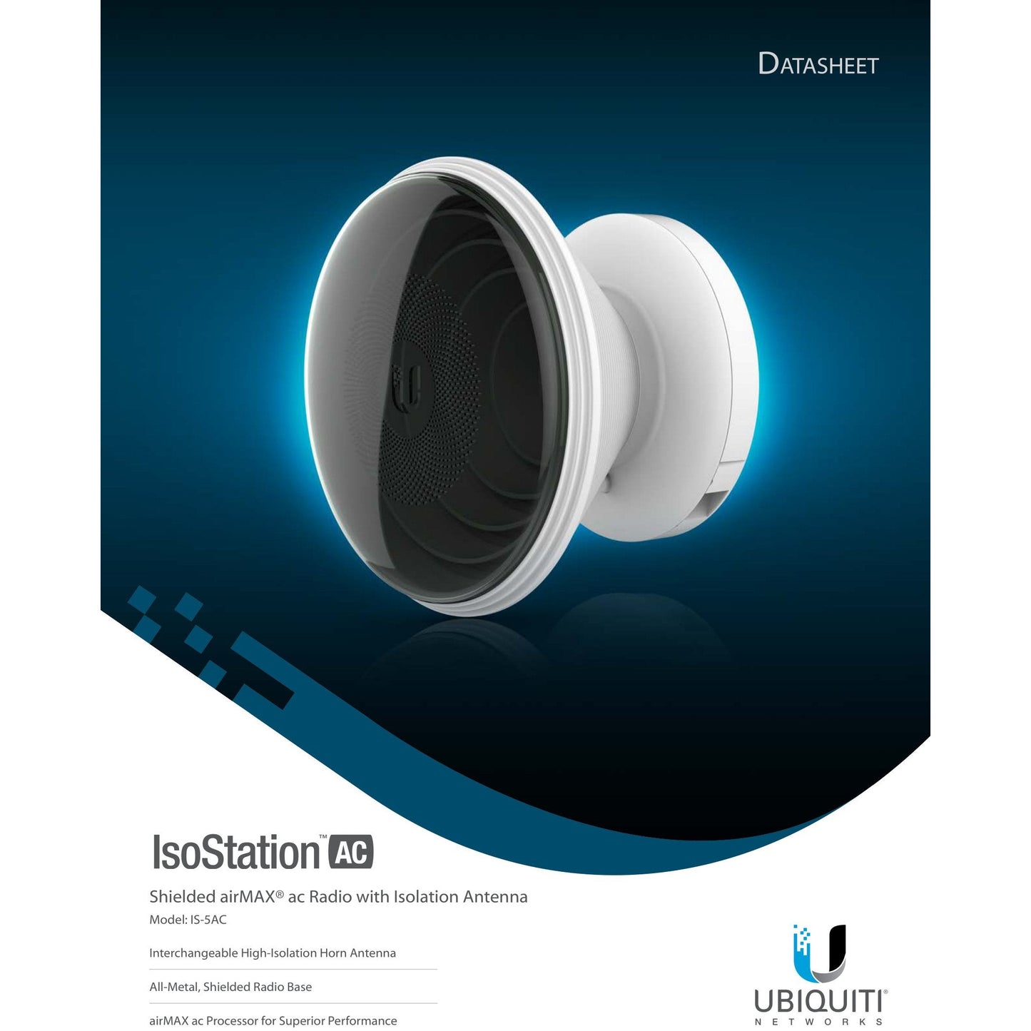 Ubiquiti UISP airMAX IsoStation AC 5GHz 14dBi Horn Radio | IS-5AC