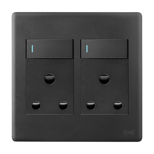 Synerji Deco 4x4 Double Wall Socket 16A