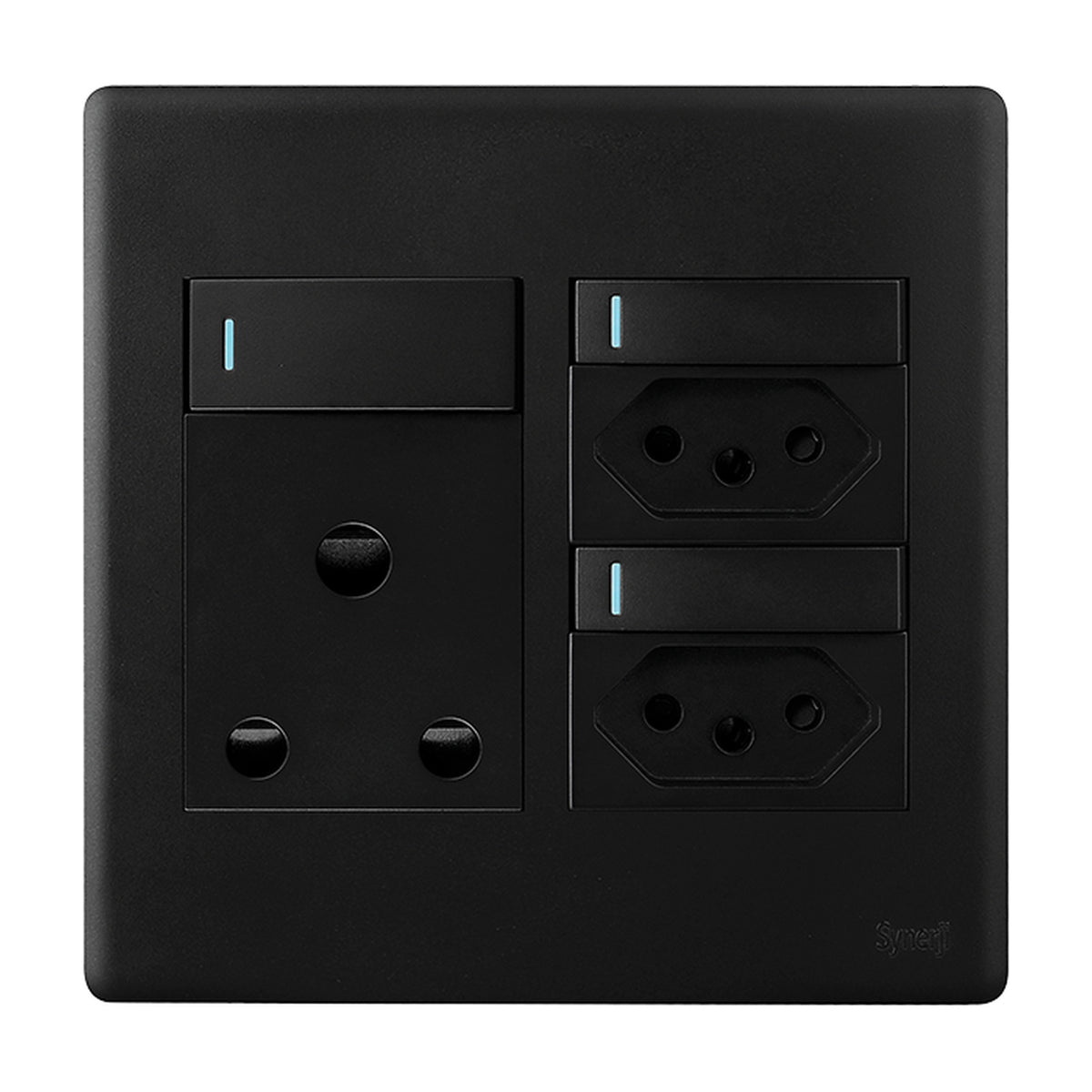 Synerji Deco 4x4 Wall Socket 16A with 2 x Euro Sockets