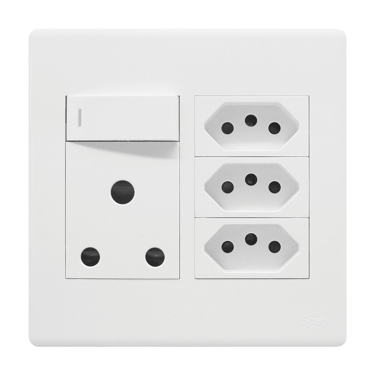 Synerji Deco 4x4 Wall Socket 16A with 3 x Euro Sockets