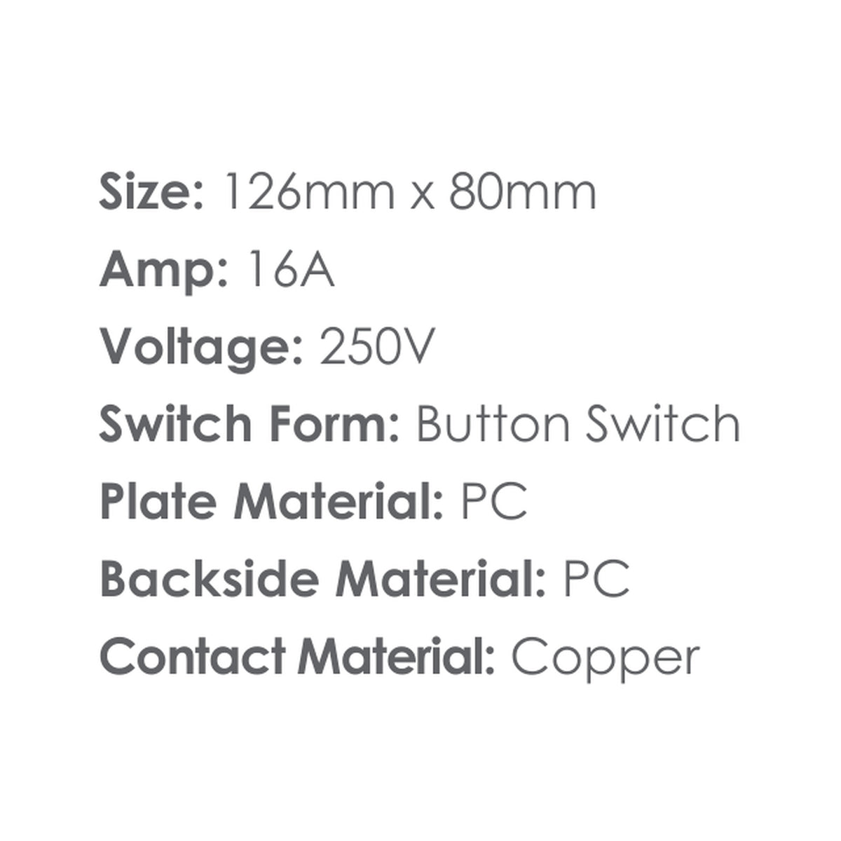 Synerji Deco 4x2 Push Button Dimmer Switch 16A