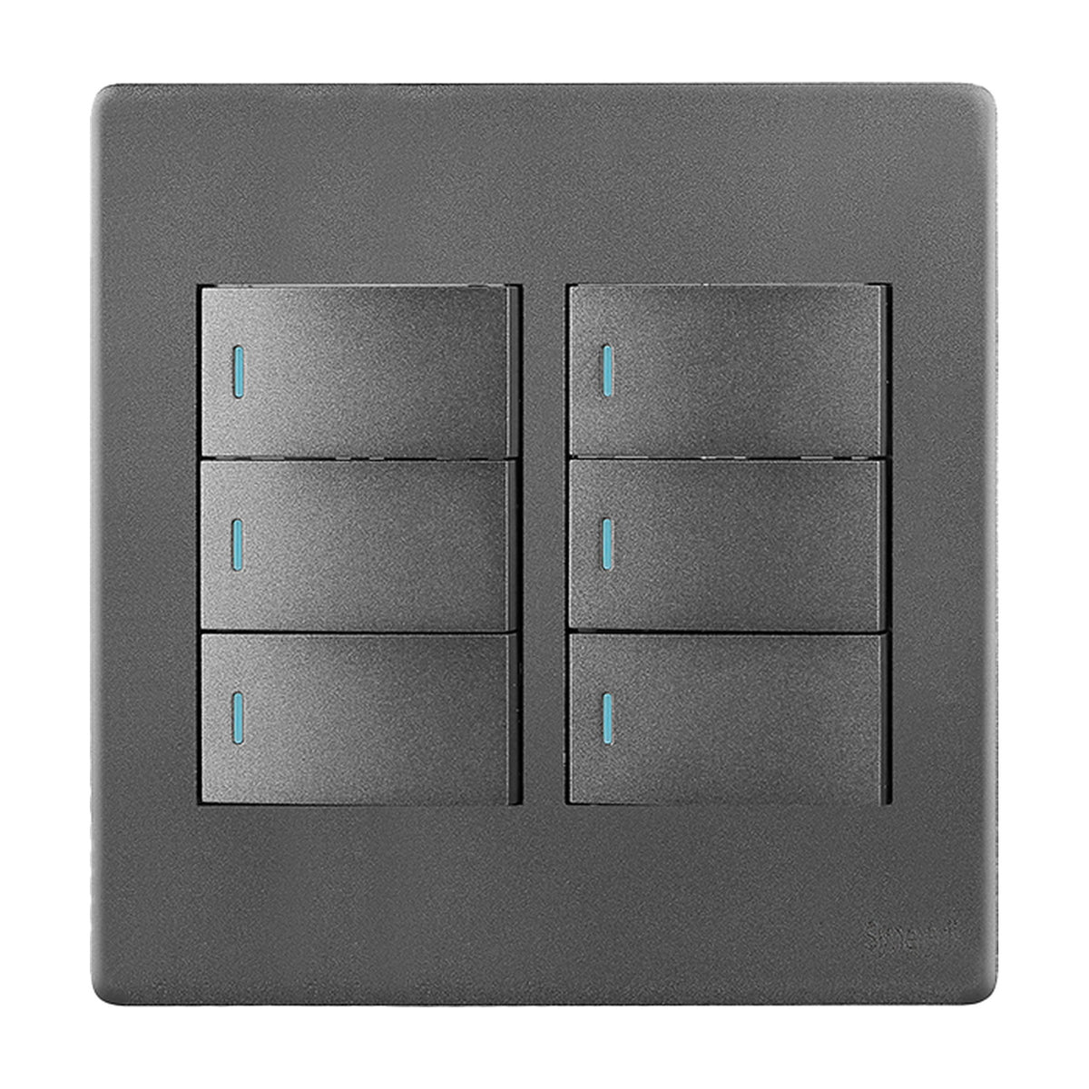 Synerji Deco 4x4 Light Switch 6 Lever 1 Way 16A