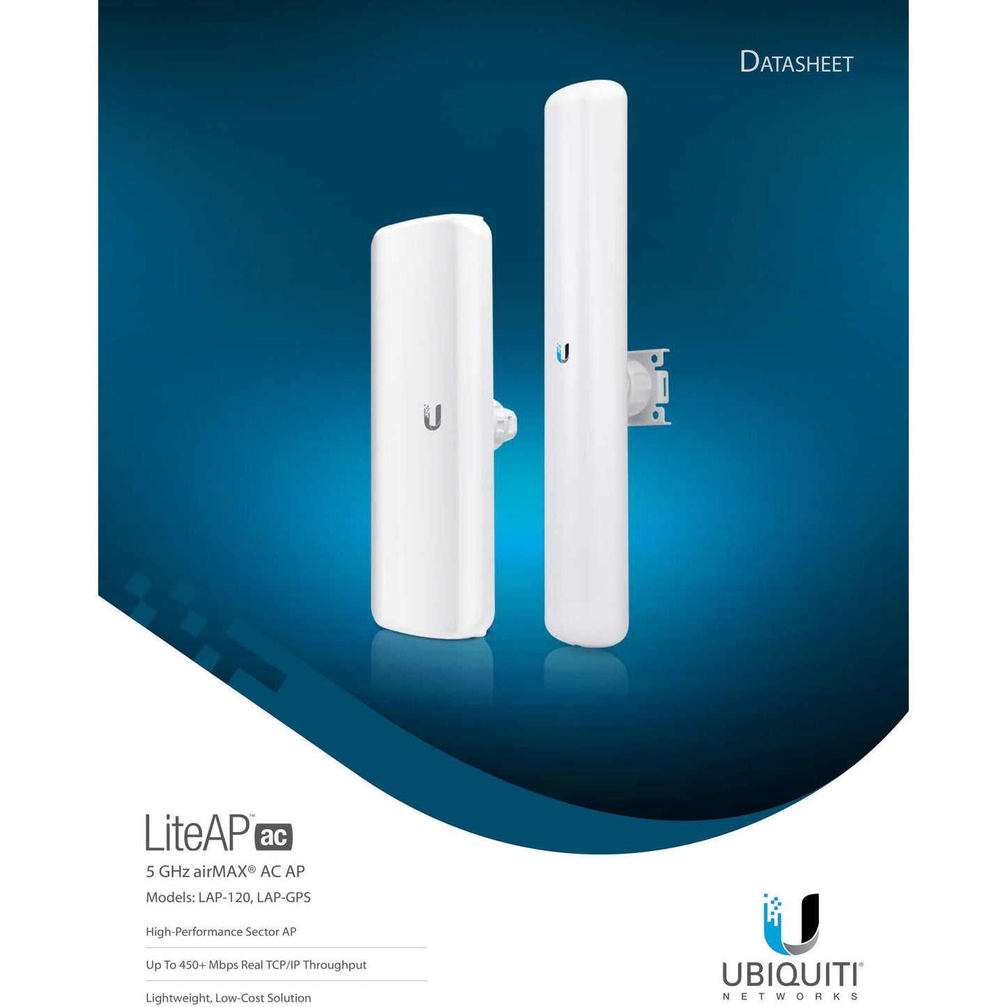 Ubiquiti UISP airMAX LiteAP AC 5GHz 17dBi 90° Radio with GPS | LAP-GPS