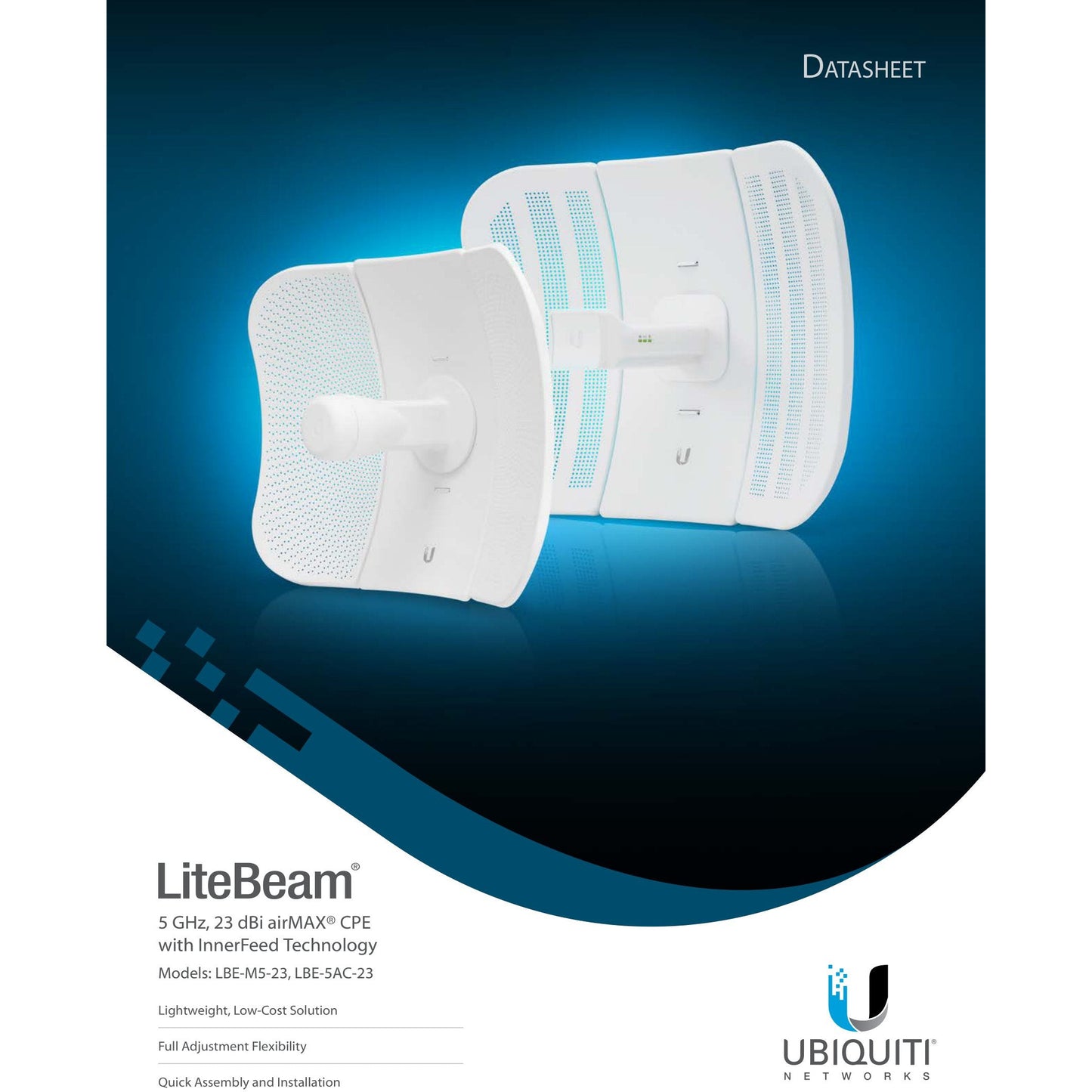 Ubiquiti UISP airMAX LiteBeam M5 5GHz 23dBi Radio | LBE-M5-23