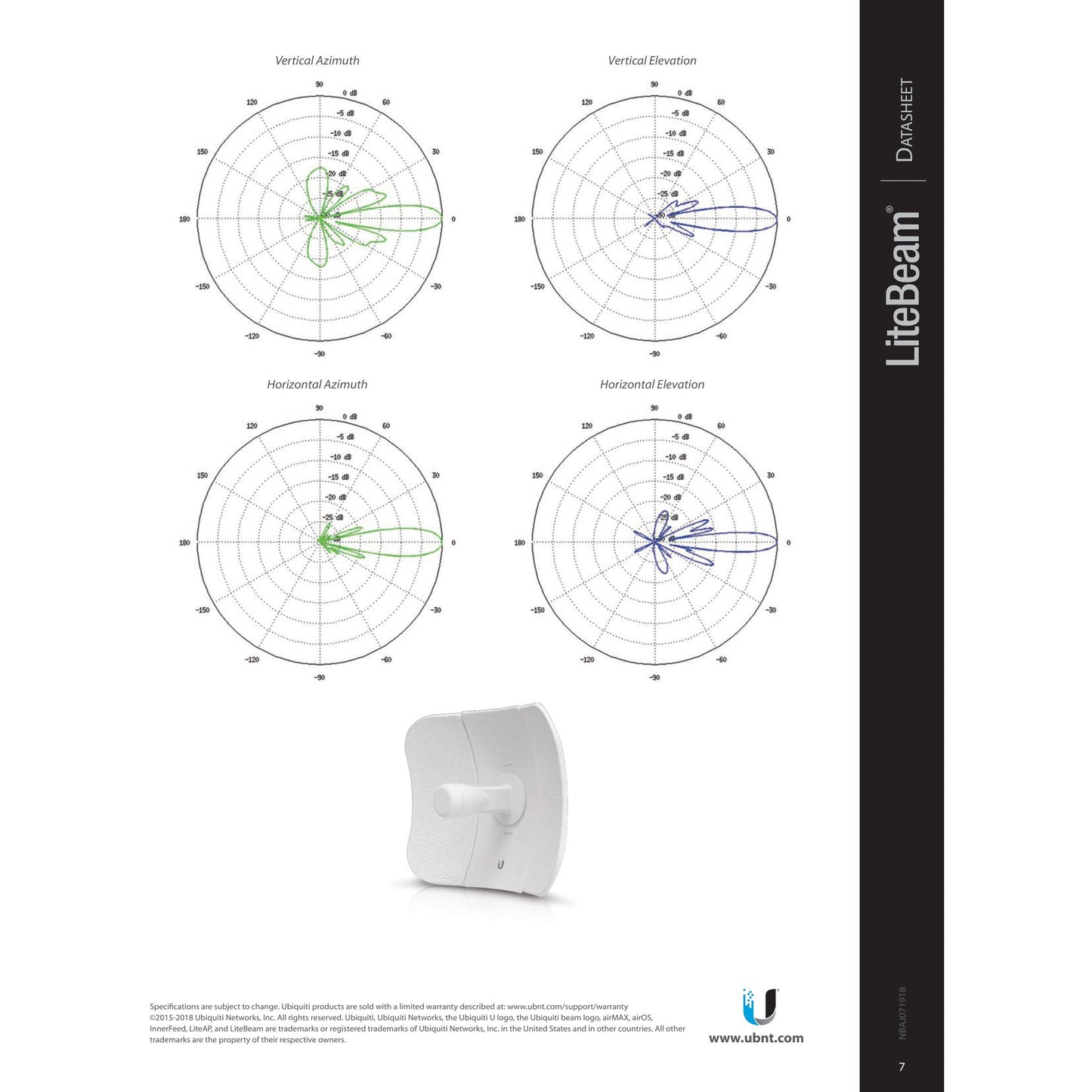 Ubiquiti UISP airMAX LiteBeam M5 5GHz 23dBi Radio | LBE-M5-23