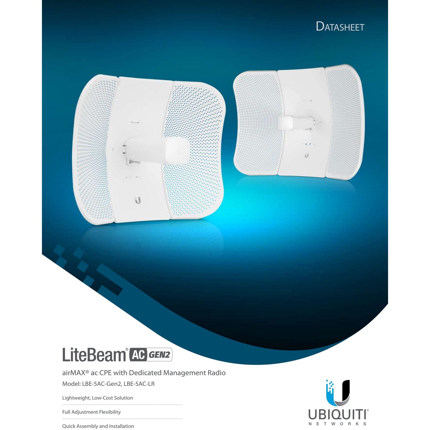 Ubiquiti UISP airMAX LiteBeam AC 5GHz 23dBi Radio | LBE-5AC-Gen2