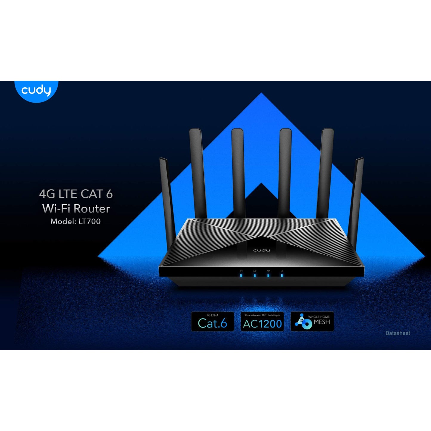 Cudy 4G LTE6 Dual SIM 1200Mbps WiFi 5 Router | LT700 (Cudy Mesh compatible)