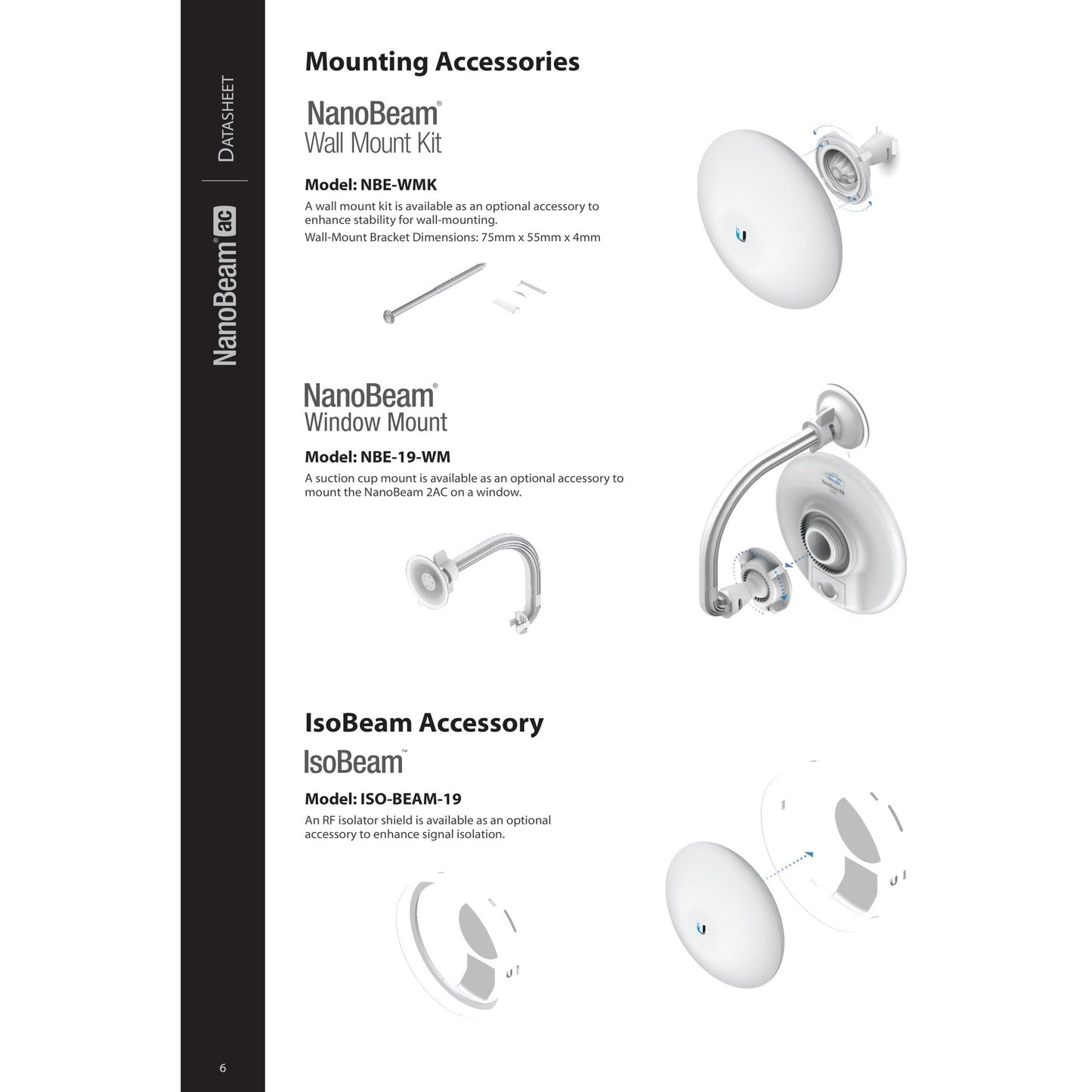 Ubiquiti UISP airMAX NanoBeam AC 2GHz 13dBi Radio | NBE-2AC-13