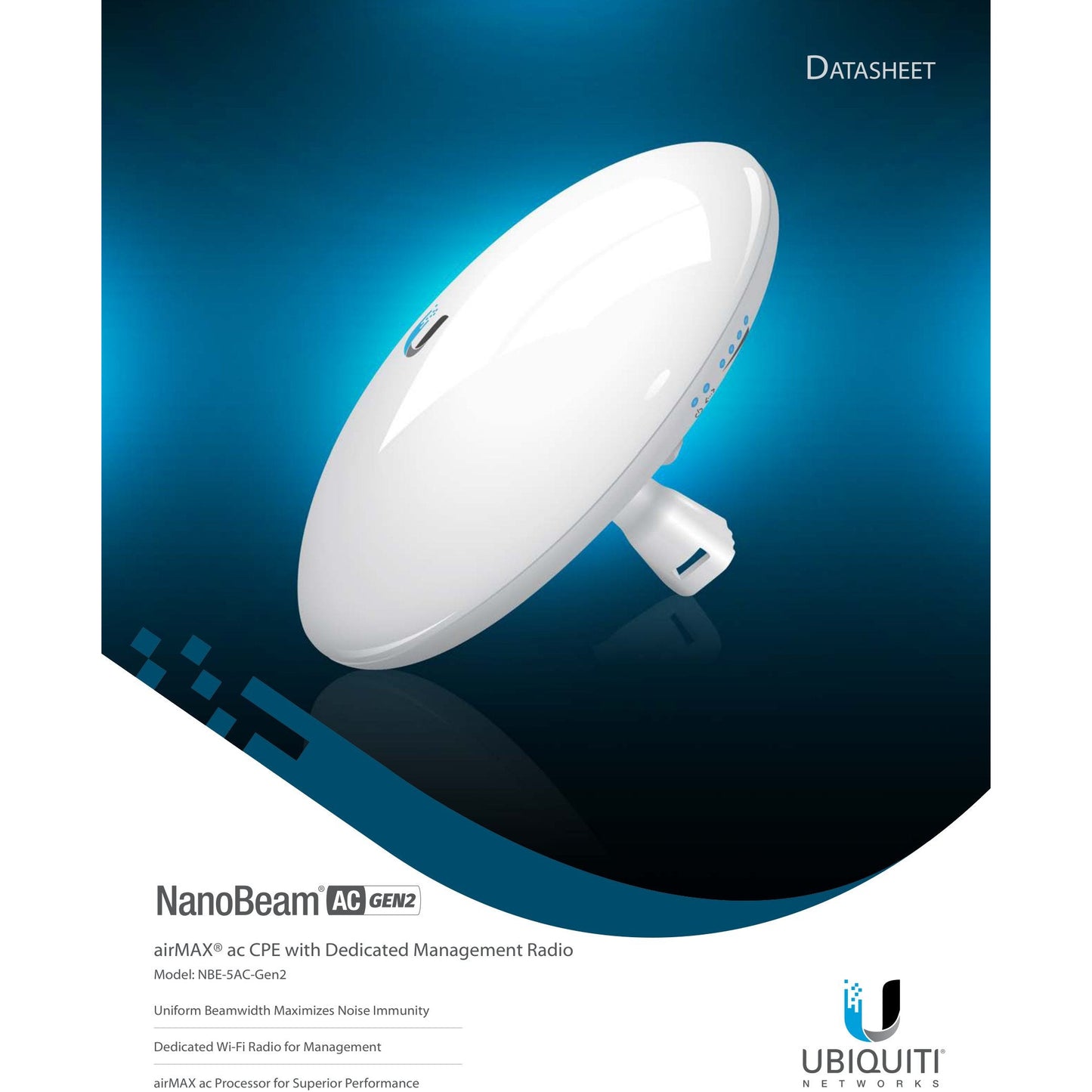 Ubiquiti UISP airMAX NanoBeam AC 5GHz 19dBi Radio | NBE-5AC-Gen2