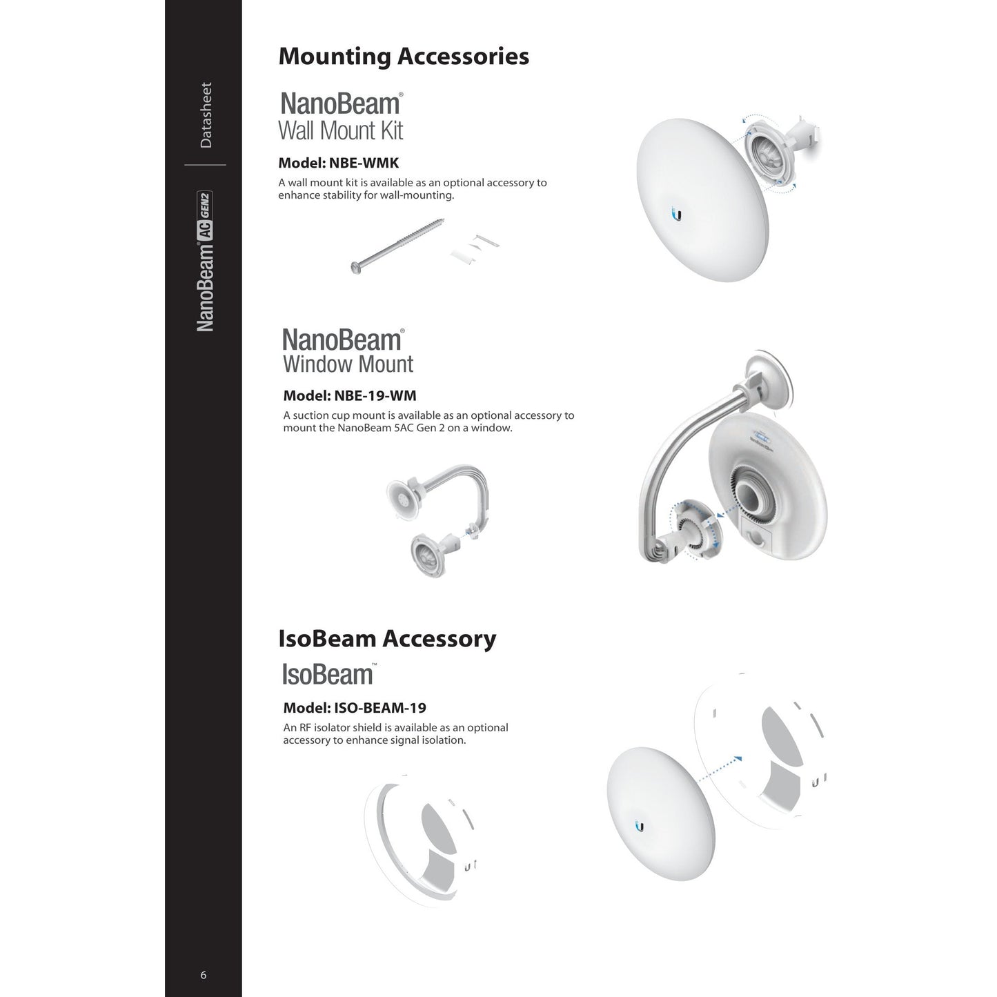 Ubiquiti UISP airMAX NanoBeam AC 5GHz 19dBi Radio | NBE-5AC-Gen2