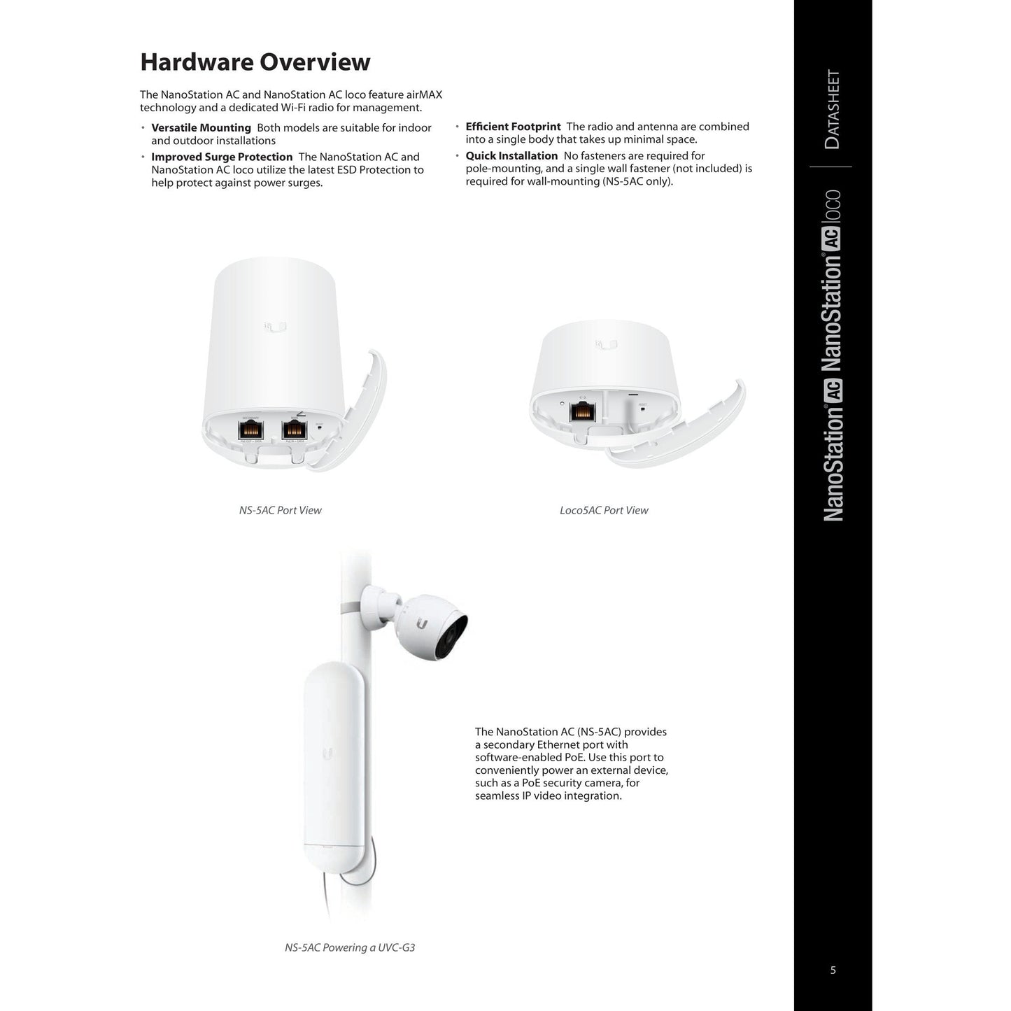 Ubiquiti UISP airMAX NanoStation 5AC 5GHz 16dBi Radio | NS-5AC