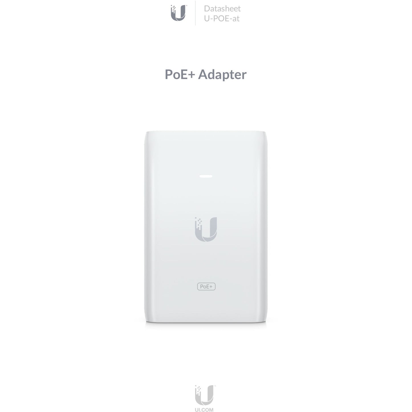 Ubiquiti Gigabit PoE Adapter 48V 30W with No Cable | U-POE-AT