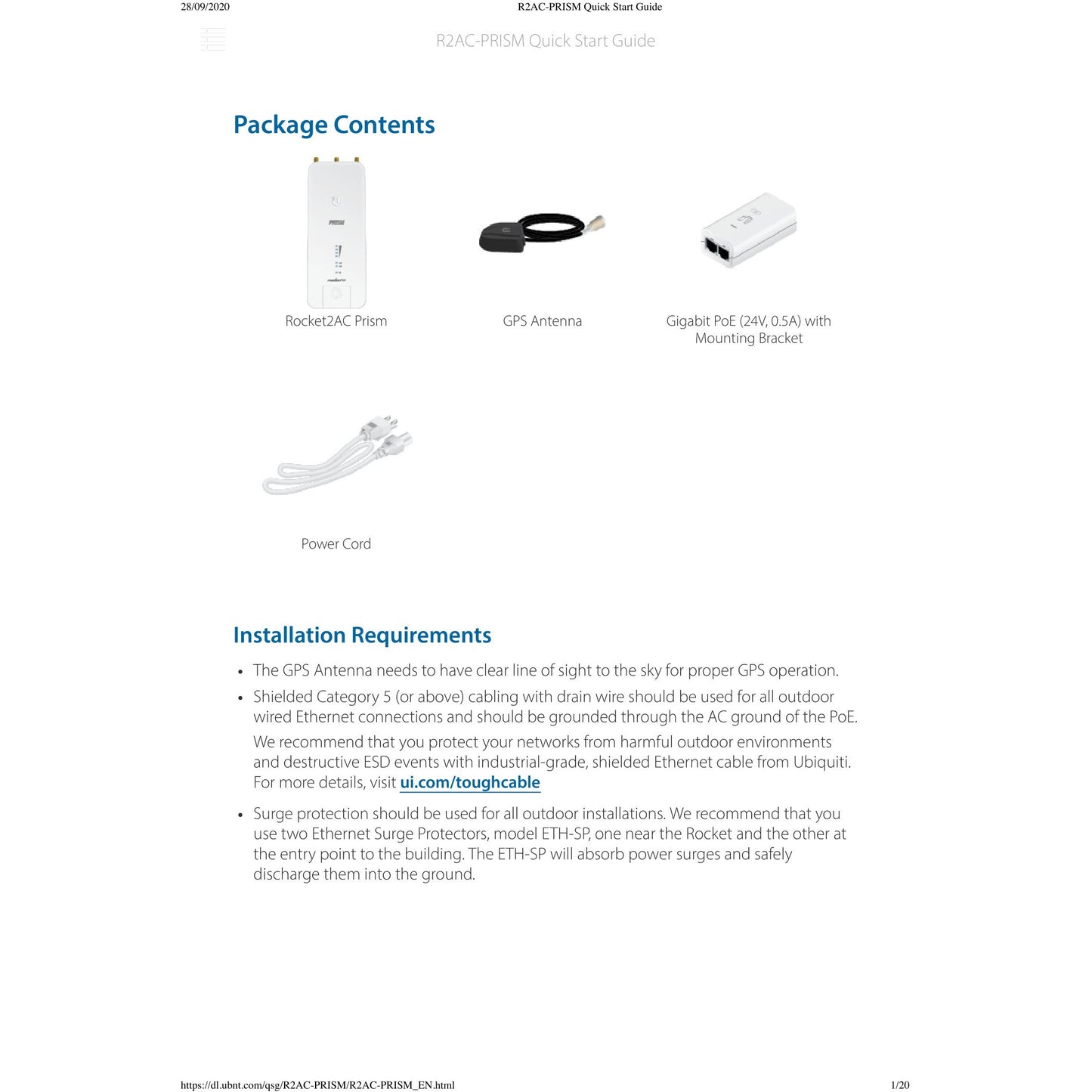 Ubiquiti UISP airMAX Rocket Prism AC 2GHz Radio | R2AC-PRISM