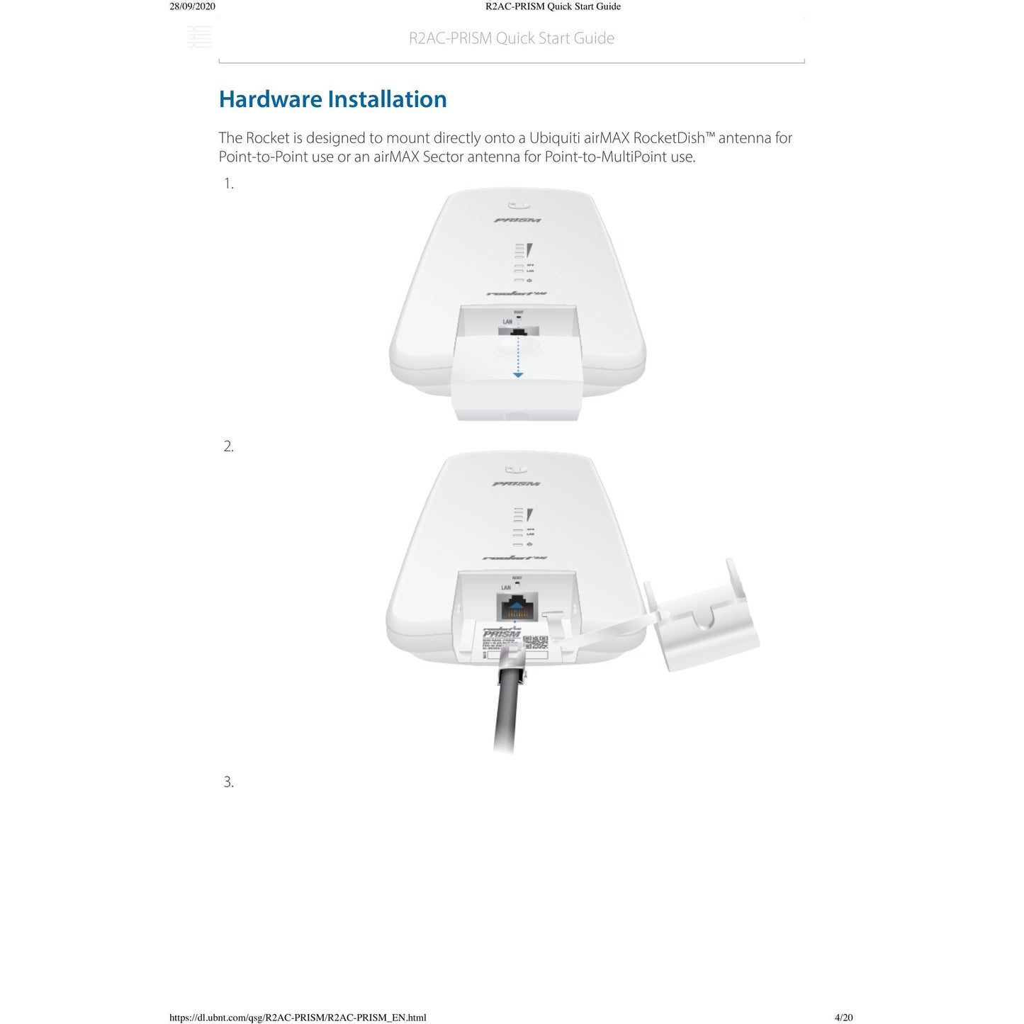 Ubiquiti UISP airMAX Rocket Prism AC 2GHz Radio | R2AC-PRISM