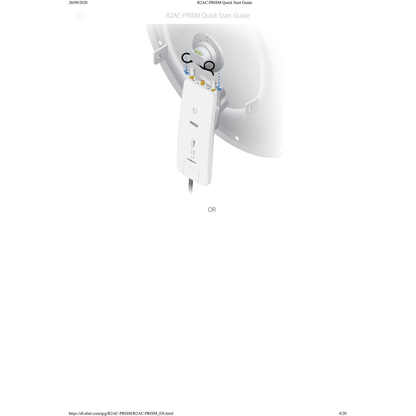 Ubiquiti UISP airMAX Rocket Prism AC 2GHz Radio | R2AC-PRISM