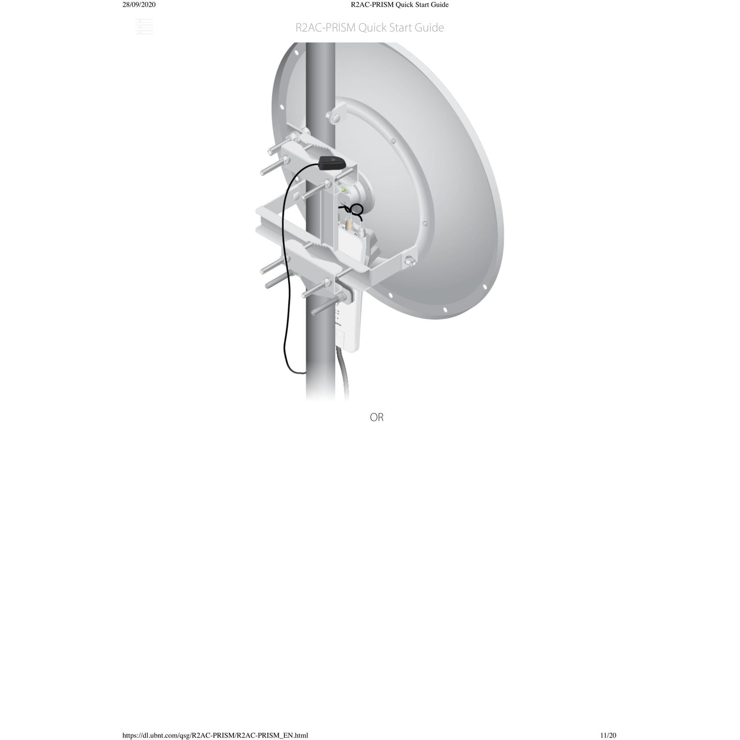 Ubiquiti UISP airMAX Rocket Prism AC 2GHz Radio | R2AC-PRISM