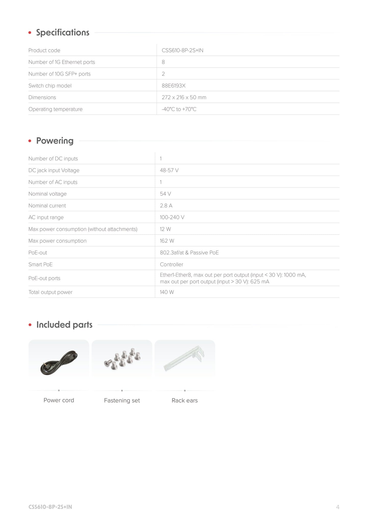 MikroTik SwoS Cloud Switch 8 Port PoE 2 SFP+ | CSS610-8P-2S+IN