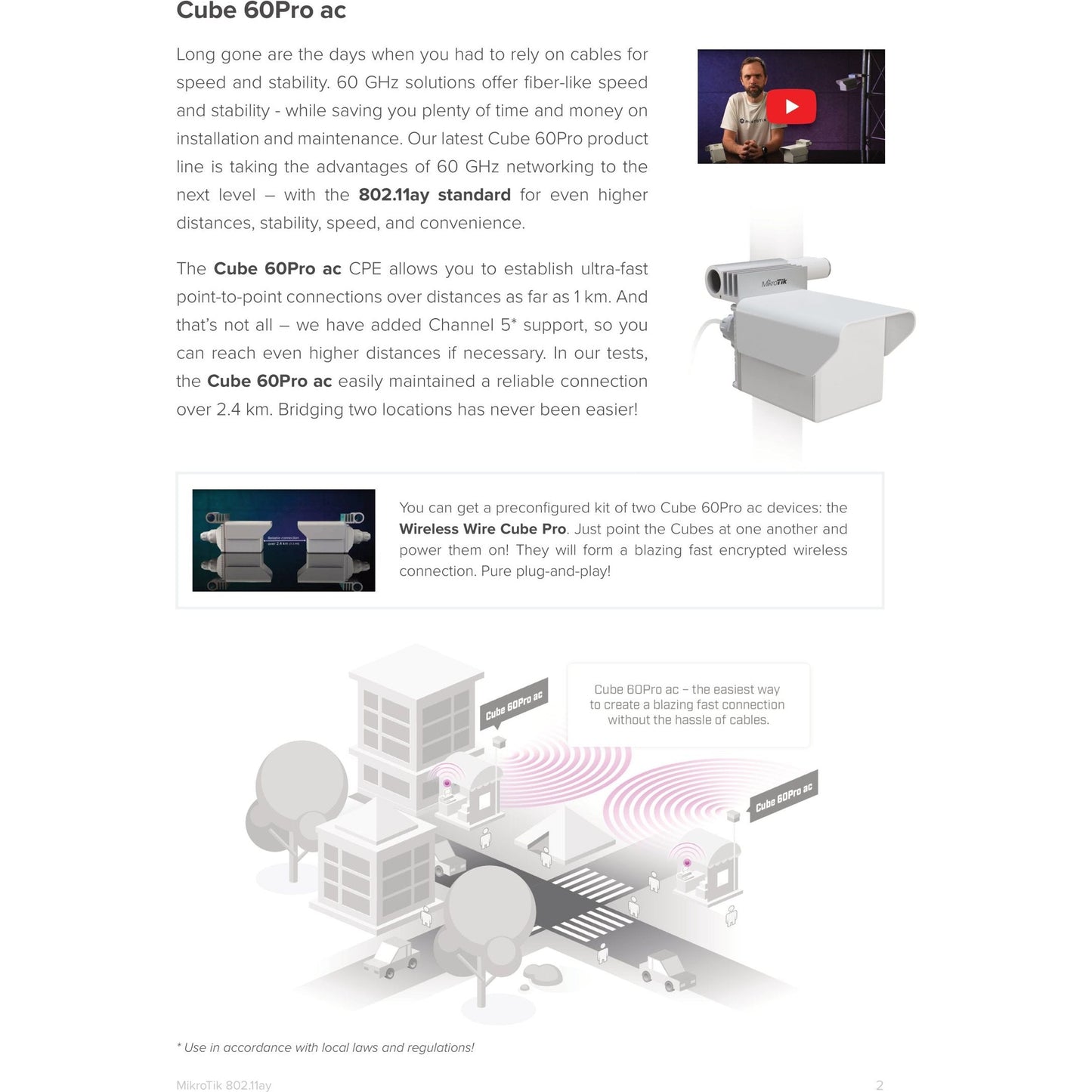 MikroTik CubeSA 60Pro ac 60GHz 60° Integrated Sector | CubeG-5ac60ay-SA
